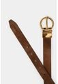 Cinturón Doble Faz Zenón De Cuero Para Mujer Hebilla Circular Cinturón Doble Faz Zenón De Cuero Para Mujer Hebilla Circular Bronce M VÉLEZ de Vélez