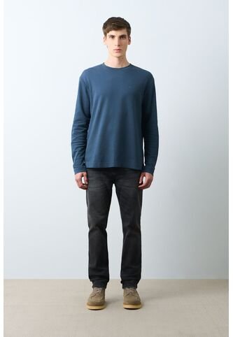 Camiseta Tejida Manga Larga Para Hombre Sabina Camiseta Tejida Manga Larga Para Hombre Sabina Azul Oscuro XL VÉLEZ Vélez