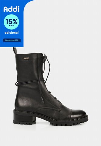Botines Militar Paramo De Cuero Para Mujer Cordones Negro Botines Militar Paramo De Cuero Para Mujer Cordones Negro 35 VÉLEZ Vélez