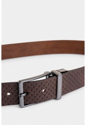 Cinturón Doble Faz Pavia De Cuero Para Hombre Punta Cuadrada Cinturón Doble Faz Pavia De Cuero Para Hombre Punta Cuadrada Cafe 44 Vélez