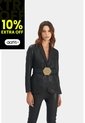 Blazer Tatacoa En Cuero Tejido Para Mujer Silueta Recta Blazer Tatacoa En Cuero Tejido Para Mujer Silueta Recta Negro M VÉLEZ de Vélez