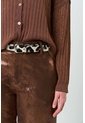 Pantalón Recto De Cuero Para Mujer Glass Pantalón Recto De Cuero Para Mujer Glass Bronce 10 VÉLEZ de Vélez