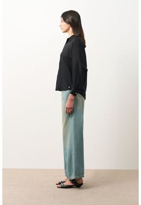 Camisa Peonia Para Mujer Manga Murciélago Camisa Peonia Para Mujer Manga Murciélago Negro XL VÉLEZ