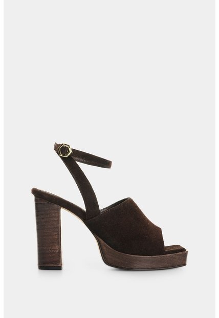 Sandalia Plataforma En Cuero Gamuzado Para Mujer Misak Sandalia Plataforma En Cuero Gamuzado Para Mujer Misak Cafe 41 VÉLEZ