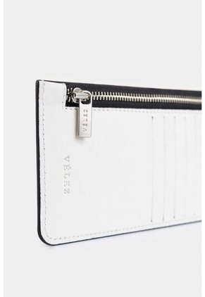 Porta Tarjetas Ava De Cuero Para Mujer Personalización Porta Tarjetas Ava De Cuero Para Mujer Personalización Blanco VÉLEZ