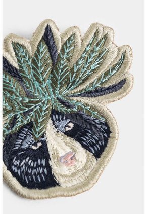 Pin Oso Bordado Para Mujer Sobre Textil Pin Oso Bordado Para Mujer Sobre Textil Azul VÉLEZ