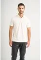 Polo Lucca Manga Corta Para Hombre Texturizada Polo Lucca Manga Corta Para Hombre Texturizada Crema XL VÉLEZ de Vélez