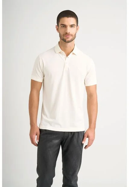 Polo Lucca Manga Corta Para Hombre Texturizada Polo Lucca Manga Corta Para Hombre Texturizada Crema XL VÉLEZ