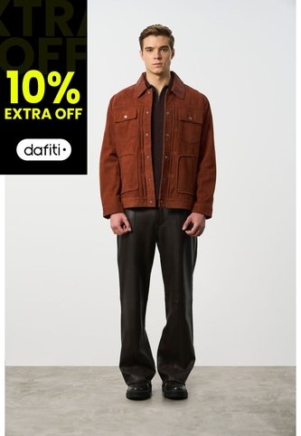 Chaqueta Aron En Gamuza Para Hombre Detalle Cuero Chaqueta Aron En Gamuza Para Hombre Detalle Cuero Naranja M VÉLEZ Vélez