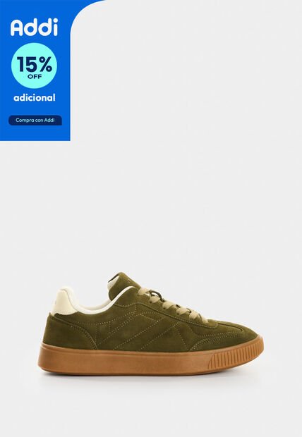 Tenis De Cuero Gamuzado Ground 2 Tenis De Cuero Gamuzado Ground 2 Verde 44 VÉLEZ