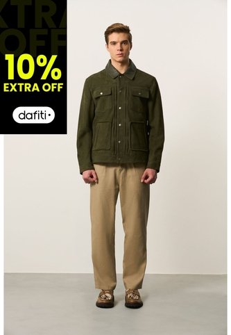 Chaqueta Aron En Gamuza Para Hombre Detalle Cuero Chaqueta Aron En Gamuza Para Hombre Detalle Cuero Verde Oliva L VÉLEZ Vélez