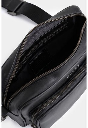 Manos Libres Kansas 2 De Cuero Para Hombre Slim Manos Libres Kansas 2 De Cuero Para Hombre Slim Negro VÉLEZ