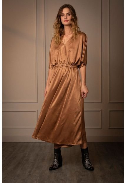 Vestido Sumapaz Para Mujer Manga Corta Tipo Murciélago Miel Vestido Sumapaz Para Mujer Manga Corta Tipo Murciélago Miel 05 Vélez