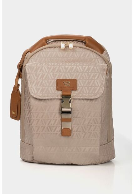 Morral Bloom Jacquard VZ Para Mujer Chapa Metálica Beige Morral Bloom Jacquard VZ Para Mujer Chapa Metálica Beige Vélez