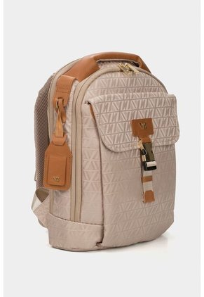 Morral Bloom Jacquard VZ Para Mujer Chapa Metálica Beige Morral Bloom Jacquard VZ Para Mujer Chapa Metálica Beige Vélez