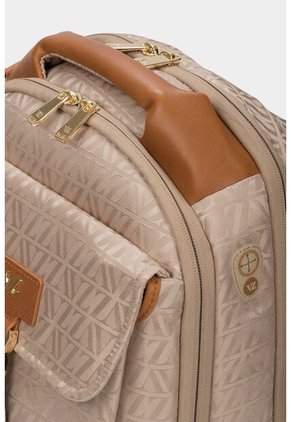 Morral Bloom Jacquard VZ Para Mujer Chapa Metálica Beige Morral Bloom Jacquard VZ Para Mujer Chapa Metálica Beige Vélez