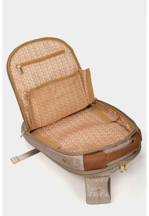 Morral Bloom Jacquard VZ Para Mujer Chapa Metálica Beige Morral Bloom Jacquard VZ Para Mujer Chapa Metálica Beige Vélez