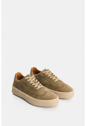 Zapatos De Cordón De Cuero Gamuzado Para Hombre Ocean Zapatos De Cordón De Cuero Gamuzado Para Hombre Ocean Arena 39 VÉLEZ
