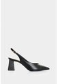 Tacones Cerrados San Joaquin De Cuero Para Mujer Detalle Contraste Tacones Cerrados San Joaquin De Cuero Para Mujer Detalle Contraste Negro 41 VÉLEZ de Vélez