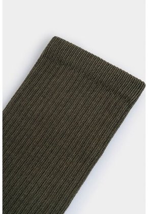 Calcetines Media Pierna Acanalado Para Hombre Diseño Deportivo Calcetines Media Pierna Acanalado Para Hombre Diseño Deportivo Verde XS VÉLEZ