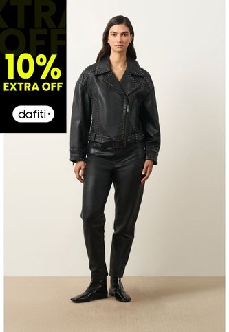 Chaqueta Biker En Cuero Quimera Para Mujer Chaqueta Biker En Cuero Quimera Para Mujer Negro S VÉLEZ Vélez