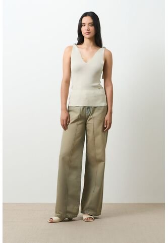 Top Tejido Ajustado Para Mujer Tritón Top Tejido Ajustado Para Mujer Tritón Crema XL VÉLEZ Vélez