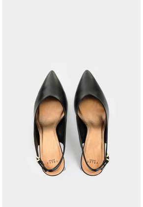 Tacones Cerrados San Joaquin De Cuero Para Mujer Detalle Contraste Tacones Cerrados San Joaquin De Cuero Para Mujer Detalle Contraste Negro 41 VÉLEZ