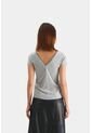 Camiseta Básica Para Mujer Millaré Metálico Decorativo Camiseta Básica Para Mujer Millaré Metálico Decorativo Gris M VÉLEZ de Vélez