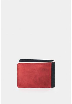 Billetera De Cuero Para Hombre Lines 2.0 Billetera De Cuero Para Hombre Lines 2.0 Rojo VÉLEZ