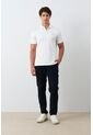 Pantalón Aron En Lino Para Hombre Ribete Cuero Pantalón Aron En Lino Para Hombre Ribete Cuero Azul Oscuro 36 VÉLEZ de Vélez