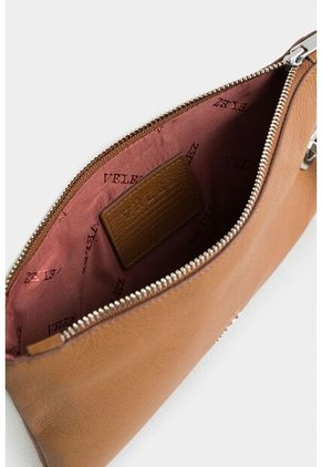 Cosmetiquera Lucía De Cuero Para Mujer Herraje Hexagonal Cosmetiquera Lucía De Cuero Para Mujer Herraje Hexagonal Miel Vélez