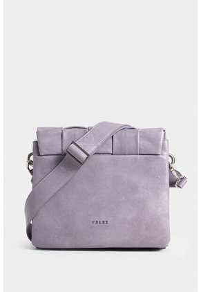 Bowling Anaime De Cuero Para Mujer Tapa Tejida Bowling Anaime De Cuero Para Mujer Tapa Tejida Lila VÉLEZ