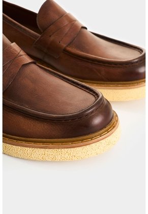 Mocasines De Cuero Liso Para Hombre Breeze Mocasines De Cuero Liso Para Hombre Breeze Miel 42 VÉLEZ