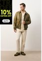 Chaqueta Aviador De Cuero Para Hombre Nila Chaqueta Aviador De Cuero Para Hombre Nila Verde Oliva M VÉLEZ de Vélez