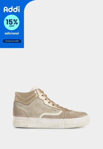 Tenis Tipo Bota Magena De Cuero Para Mujer Acabado Vintage Tenis Tipo Bota Magena De Cuero Para Mujer Acabado Vintage Arena 39 VÉLEZ Vélez