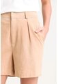 Short Ciboria De Cuero Gamuza Para Mujer Tiro Alto Short Ciboria De Cuero Gamuza Para Mujer Tiro Alto Arena 08 VÉLEZ de Vélez