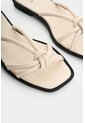 Sandalia Plana De Cuero Para Mujer Sole Sandalia Plana De Cuero Para Mujer Sole Blanco 37 VÉLEZ de Vélez