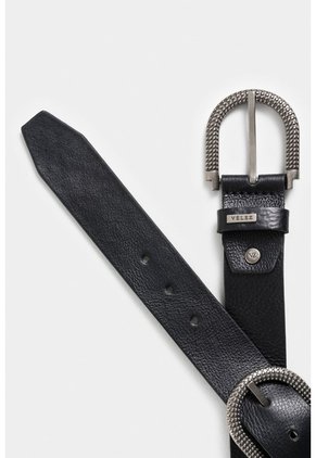 Cinturón Unifaz Bolet De Cuero Para Mujer Hebilla Texturizada Cinturón Unifaz Bolet De Cuero Para Mujer Hebilla Texturizada Negro M VÉLEZ