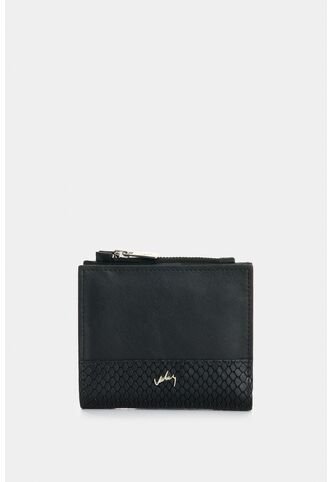 Billetera De Cuero Grabado Para Mujer Golden Billetera De Cuero Grabado Para Mujer Golden Negro VÉLEZ Vélez