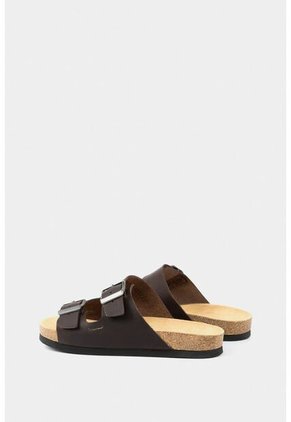 Sandalia Plana De Cuero Vintage Sandalia Plana De Cuero Vintage Cafe 38 VÉLEZ