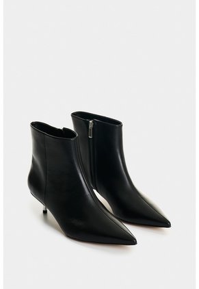 Botines De Cuero Para Mujer Pearl Botines De Cuero Para Mujer Pearl Negro 35 VÉLEZ