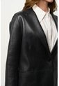 Blazer Astromelia En Cuero Ovino Para Mujer Silueta Recta Blazer Astromelia En Cuero Ovino Para Mujer Silueta Recta Negro XL VÉLEZ de Vélez
