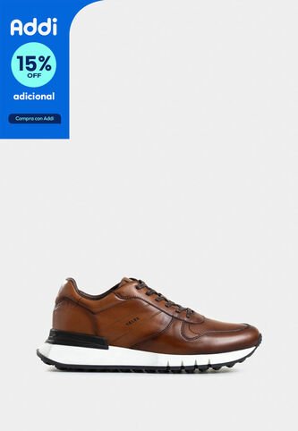 Tenis Iris De Cuero Para Hombre Costuras Laterales Tenis Iris De Cuero Para Hombre Costuras Laterales Miel 45 VÉLEZ Vélez
