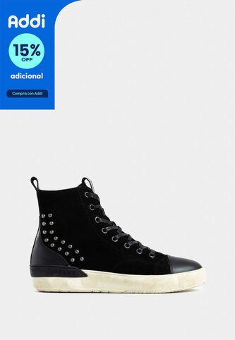 Tenis Bota En Cuero Gamuza Para Mujer Paraíso Tenis Bota En Cuero Gamuza Para Mujer Paraíso Negro 36 VÉLEZ Vélez