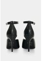 Sandalia Tacón Duna En Cuero Folia Para Mujer Peep Toe Sandalia Tacón Duna En Cuero Folia Para Mujer Peep Toe Negro 37 VÉLEZ de Vélez
