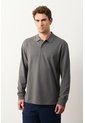 Polo Manga Larga En Algodón Para Hombre Nápoles Polo Manga Larga En Algodón Para Hombre Nápoles Gris XL VÉLEZ de Vélez