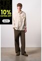 Camisa Manga Larga De Lino Para Hombre Siloli Camisa Manga Larga De Lino Para Hombre Siloli Crema XS VÉLEZ de Vélez