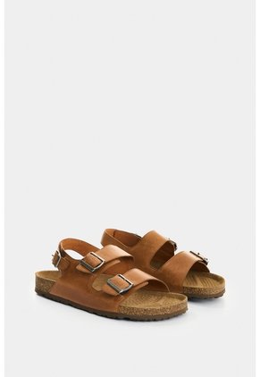 Sandalia En Cuero Para Hombre Fail Sandalia En Cuero Para Hombre Fail Miel 38 VÉLEZ