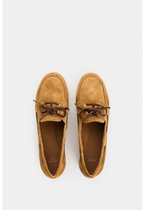 Mocasines De Cuero Gamuzado Para Mujer Gem Mocasines De Cuero Gamuzado Para Mujer Gem Miel 41 VÉLEZ