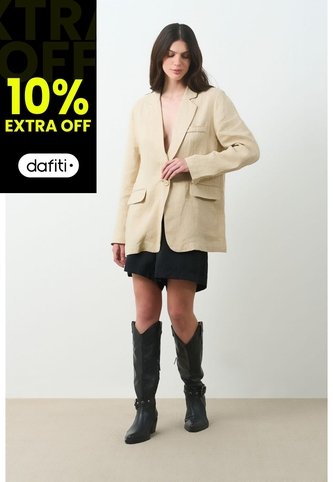 Blazer En Lino Para Mujer Bruma Blazer En Lino Para Mujer Bruma Arena XL VÉLEZ Vélez